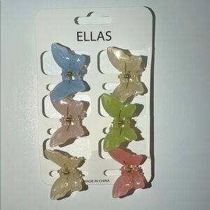 Mini Butterfly Hair Clip Set of (6)